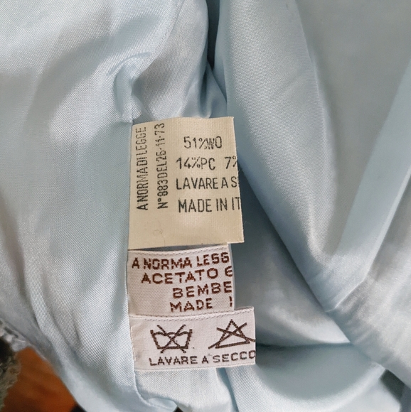 Vintage Italian Tweed Wool Boucle Blazer Jacket Lion Buttons - Picture 7 of 10